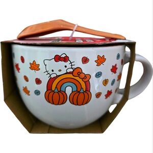 🥣 Hello Kitty Ceramic Bowl & Spoon 🍁